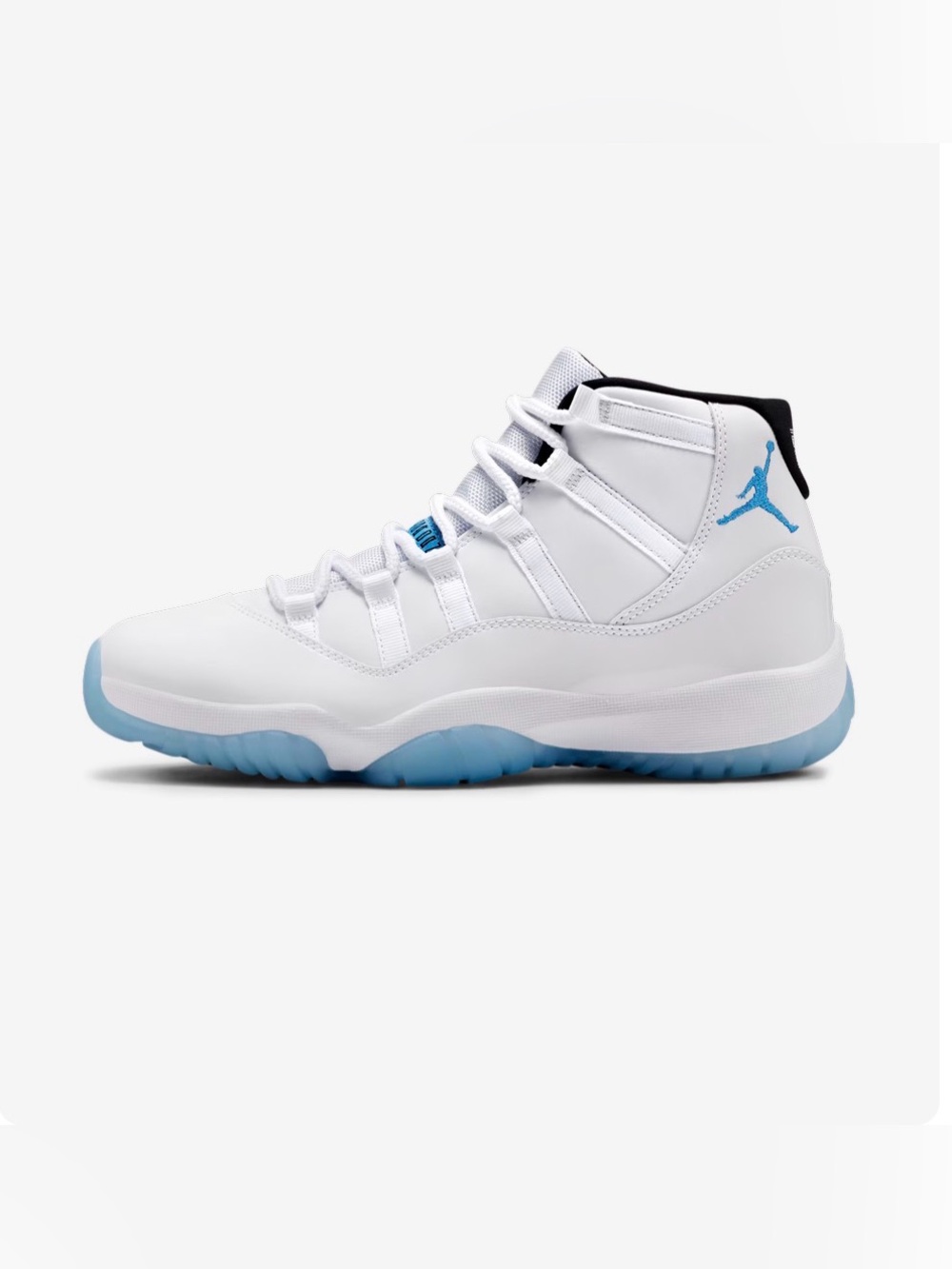 Air Jordan 11 Retro- Men's White and Legend Blue-Black Athletic Shoes
